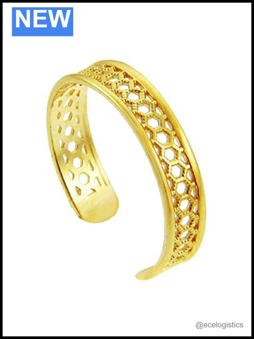 10K Gold Medieval Motif Chainmail Toe Ring